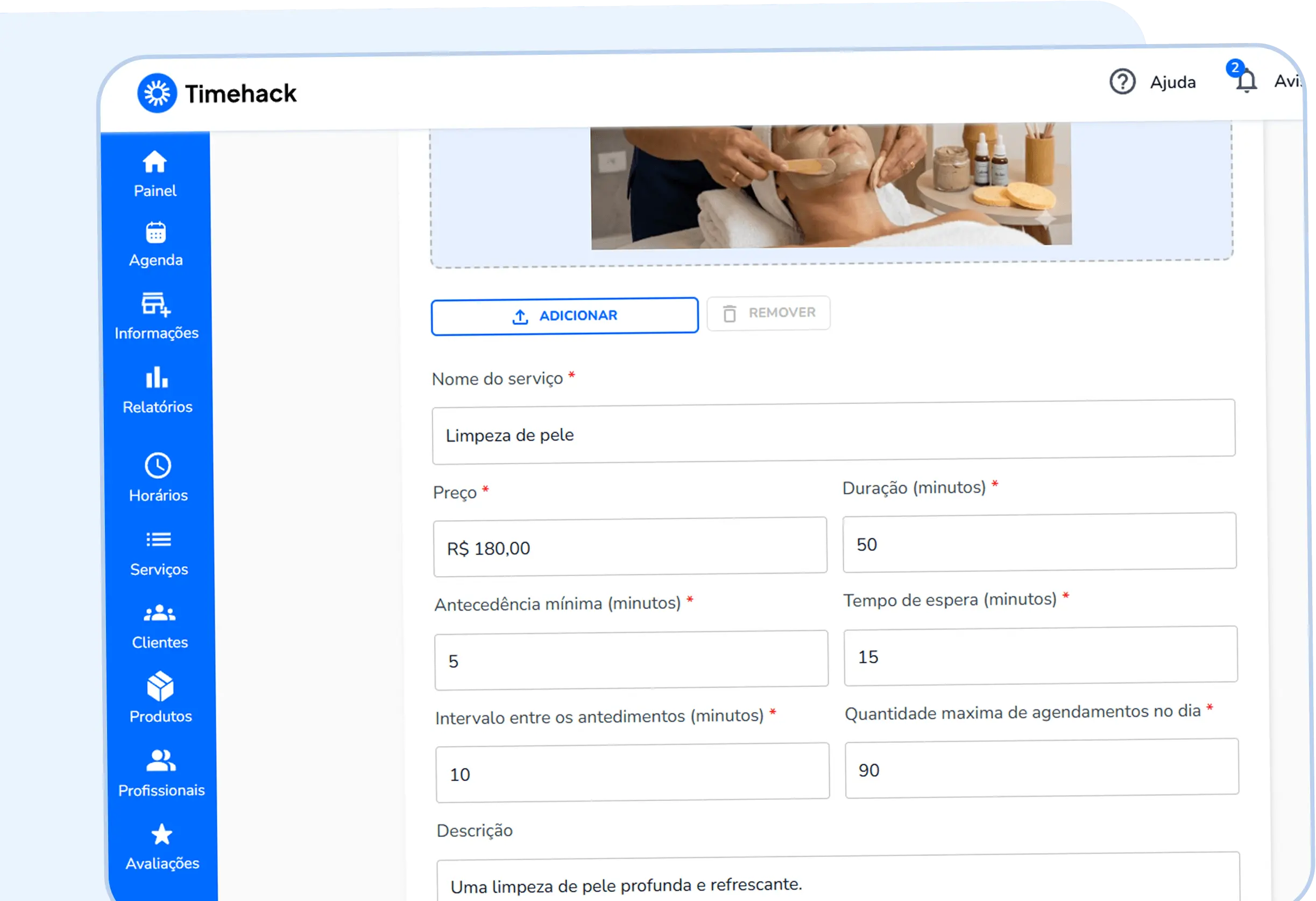 Card que descreve os produtos e serviços